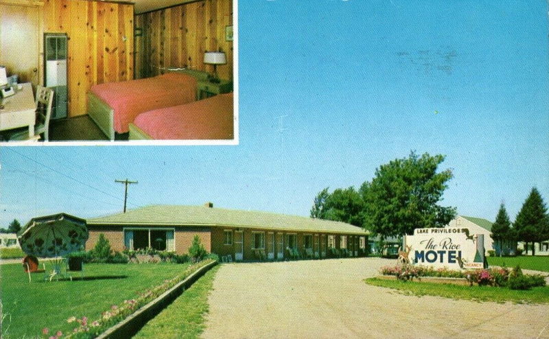 Rice Motel (South Bay Motel Apartments) - Vintage Postcard (newer photo)